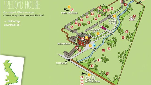 Tregoyd House Interactive Centre Map